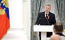 Presentation of state decorations. Rector of Moscow State University of Railway Engineering Boris Lyovin is awarded the Order of Alexander Nevsky.
