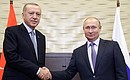 С Президентом Турецкой Республики Реджепом Тайипом Эрдоганом. Фото ТАСС