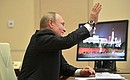 Vladimir Putin took part in the School of Tomorrow national open lesson held as part of the ProyeKTOriya career guidance forum, via teleconference.