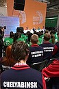 На VI Всероссийском форуме рабочей молодёжи.