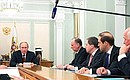 Заседание Комиссии по вопросам военно-технического сотрудничества России с иностранными государствами