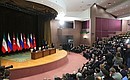 Пресс-конференция по итогам встречи президентов России, Ирана и Турции.