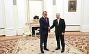 С Президентом Республики Южная Осетия Анатолием Бибиловым.