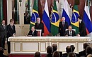 По итогам российско-бразильских переговоров подписан ряд двусторонних документов.