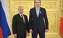 С вратарём сборной России по хоккею Андреем Василевским.
