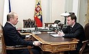 Working meeting with First Deputy Prime Minister Dmitry Medvedev.