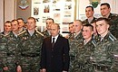 President Putin with military cadets of the Ryazan Paratrooper Institute named after General of the Army Vasily Margelov.