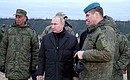 Посещение военного полигона Западного военного округа в Рязанской области.
