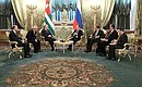 Переговоры с Президентом Республики Абхазия Александром Анквабом.