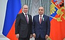 First Deputy Prime Minister of the Republic of Azerbaijan Yaqub Abdulla oglu Eyyubov is awarded the Order of Friendship.