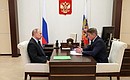 Working meeting with Oleg Kozhemyako. The President signed Executive Order appointing Oleg Kozhemyako Acting Governor of the Primorye Territory.