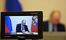 During the event to deliver new vehicles to Russian regions to upgrade their public transport systems (via videoconference).