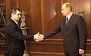 Рабочая встреча с исполняющим обязанности министра внутренних дел Рашидом Нургалиевым.