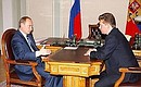 Рабочая встреча с главой «Газпрома» Алексеем Миллером.