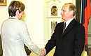 President Putin meeting with the Chair of the BIE Executive Commission Carmen Sylvain, and members of the Inspection Commission of the International Exhibitions Bureau EXPO-2010.