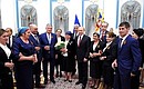 С участниками церемонии награждения медалью «Герой Труда Российской Федерации».