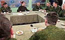 Встреча с военнослужащими полка спецназа ВДВ.