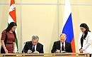 Vladimir Putin and Raul Khadzhimba signed the Agreement between the Russian Federation and the Republic of Abkhazia on Alliance and Strategic Partnership.