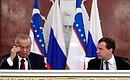Following the talks, Dmitry Medvedev and Islam Karimov made press statements.