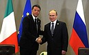 С Председателем Совета министров Италии Маттео Ренци.