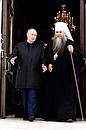 С митрополитом Нижегородским и Арзамасским Георгием по окончании посещения Воскресенского собора.