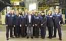 С работниками Череповецкого металлургического комбината.