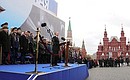 Выступление на военном параде в ознаменование 72-й годовщины Победы в Великой Отечественной войне 1941–1945 годов.