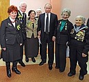 With Great Patriotic War veterans who took part in the battle for Leningrad, and people who lived through the blockade.