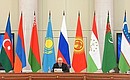 During the informal meeting of the CIS heads of state.