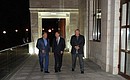 С Президентом Казахстана Нурсултаном Назарбаевым (слева) и Президентом Белоруссии Александром Лукашенко.
