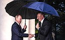 С Президентом Азербайджана Ильхамом Алиевым. Фото: Сергей Бобылёв, ТАСС