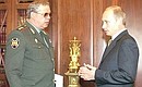 President Putin and Director of the Federal Border Guard Service Konstantin Totsky.