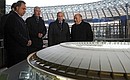 Владимир Путин ознакомился с ходом реконструкции главного стадиона чемпионата мира по футболу 2018 года – Большой спортивной арены «Лужники».