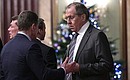 Foreign Minister Sergei Lavrov before the meeting with Government members.
