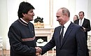 С Президентом Многонационального Государства Боливия Эво Моралесом.