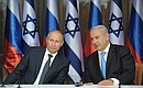 Press statements following Russian-Israeli talks. With Prime Minister of Israel Binyamin Netanyahu.