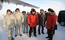 Vladimir Putin visited Alexandra Land in the Franz Josef Land Archipelago. The President was accompanied on the trip by Prime Minister Dmitry Medvedev, Minister of Environmental Resources and the Environment Sergei Donskoy, Defence Minister Sergei Shoigu, and Special Presidential Representative for Nature Protection, the Environment and Transport Sergei Ivanov.