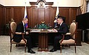 With Head of Tambov Region Administration Alexander Nikitin.