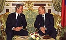 President Putin with US President George Bush.