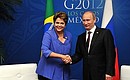 С Президентом Бразилии Дилмой Роуссефф.