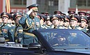 Defence Minister Sergei Shoigu at the military parade to mark the 75th anniversary of Victory in the Great Patriotic War. Photo: TASS