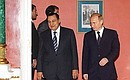 President Putin with Egyptian President Hosni Mubarak.