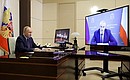 Meeting with the Head of the Republic of Crimea Sergei Aksyonov (via videoconference).