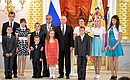 The Order of Parental Glory is awarded to Marina and Nikolai Gorlov from Kursk Region.