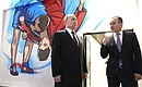 Touring the Sambo Centre. With Governor of Krasnodar Territory Veniamin Kondratyev.