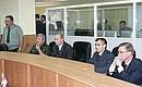 Во время посещения Центра боевого управления Северо-Кавказского округа внутренних войск МВД.