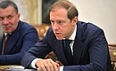 Before a meeting of the Commission for Military Technical Cooperation with Foreign States. Industry and Trade Minister Denis Manturov.