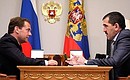 С Президентом Республики Ингушетия Юнус-Беком Евкуровым.