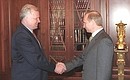 С депутатом Государственной Думы, бывшим Председателем Совета Министров СССР Николаем Рыжковым.