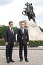 With French President Nicolas Sarkozy.